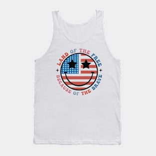 America Land Of The Free Because Of The Brave SVG, 4th of July, Patriotic, Independence Day (2 Sided) Tank Top